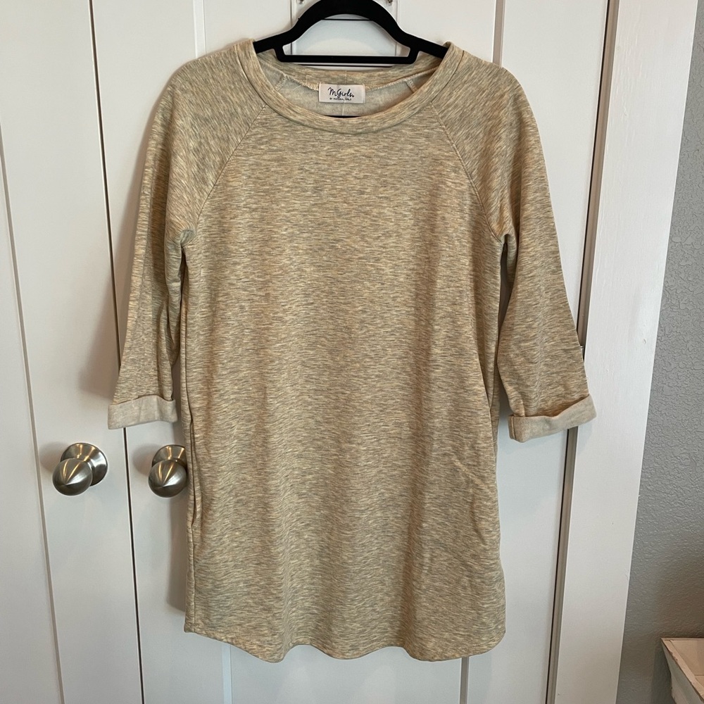 Material Girls Oatmeal Sweater Dress, size S, NWT